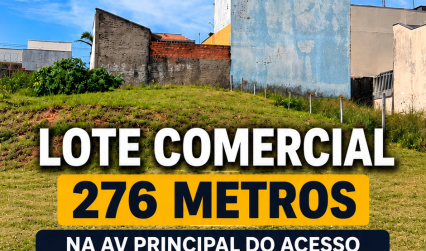 Lote comercial de 276 m² em avenida principal colinas– cerquilho/sp